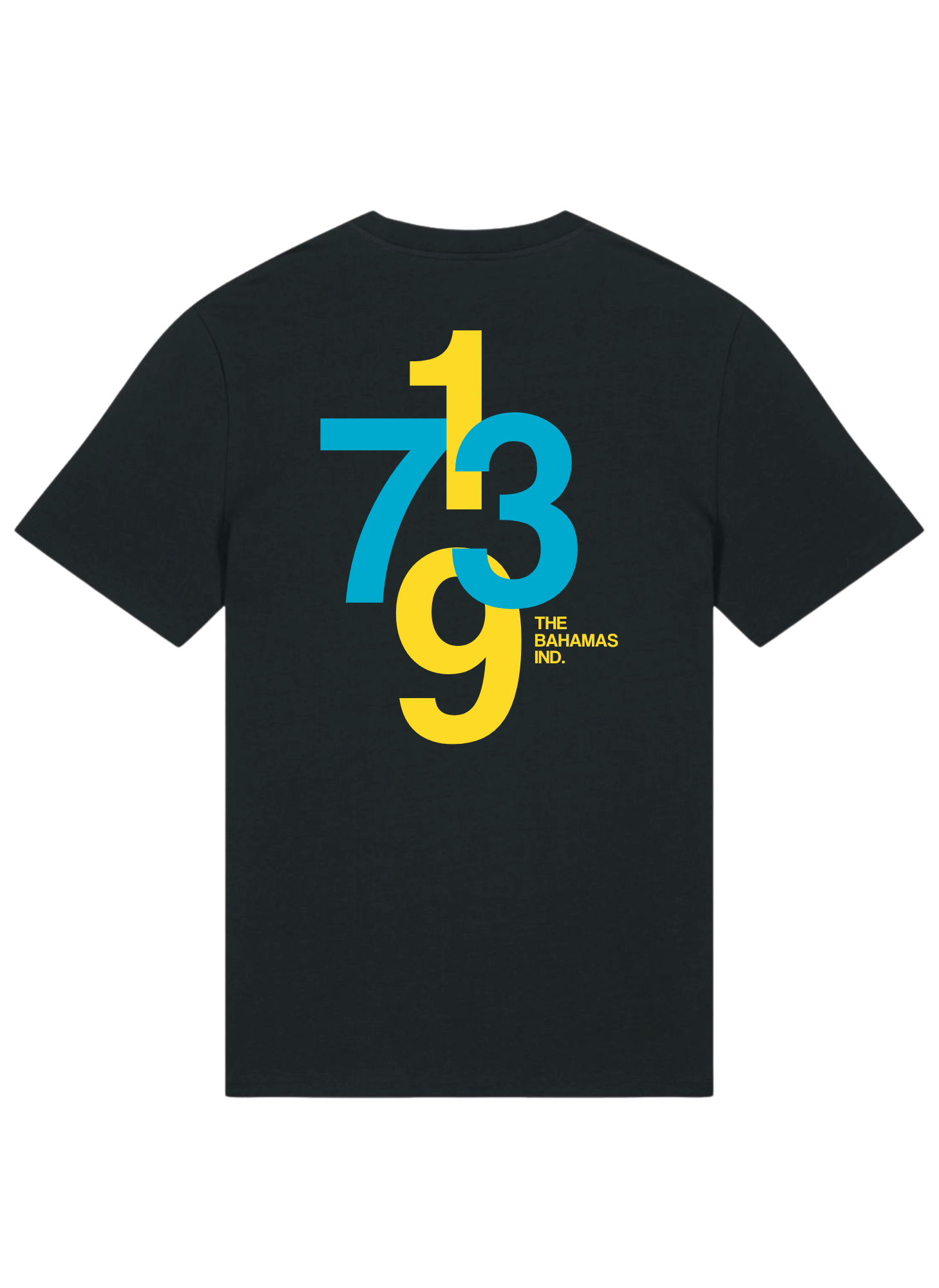 BAHAMAS IND. 1973 Unisex Crew Neck T-Shirt, Black