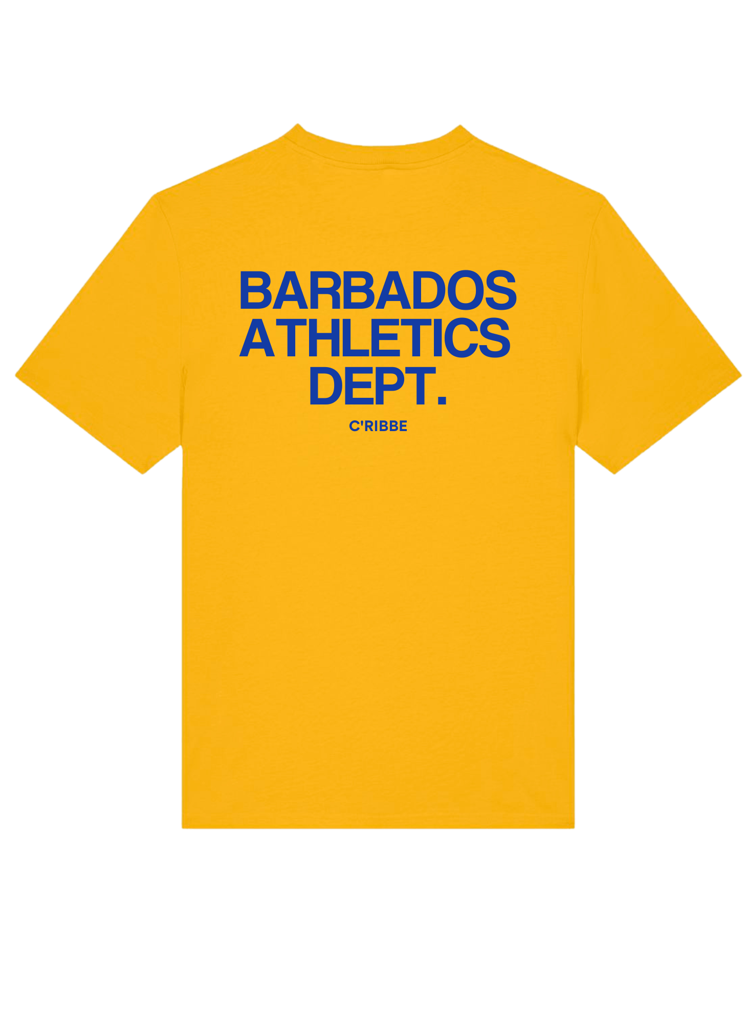 BARBADOS ATHLETICS DEPT. Unisex Crew Neck T-Shirt, Yellow