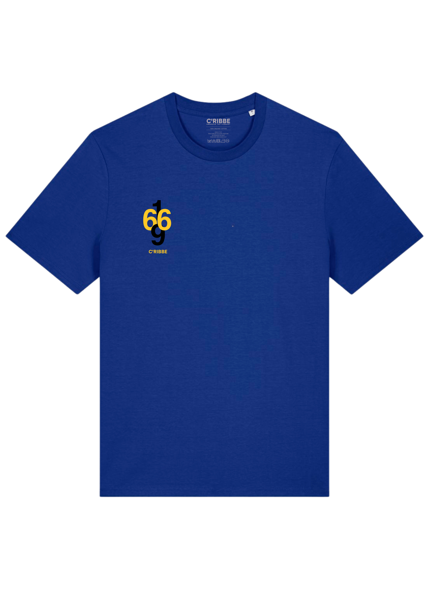 BARBADOS IND. 1966 Unisex Crew Neck T-Shirt, Worker Blue