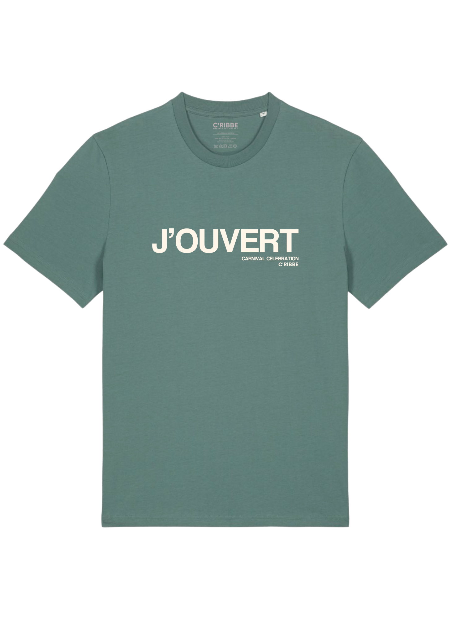 J'OUVERT Carnival Celebration Unisex crew neck T-Shirt, Green Bay