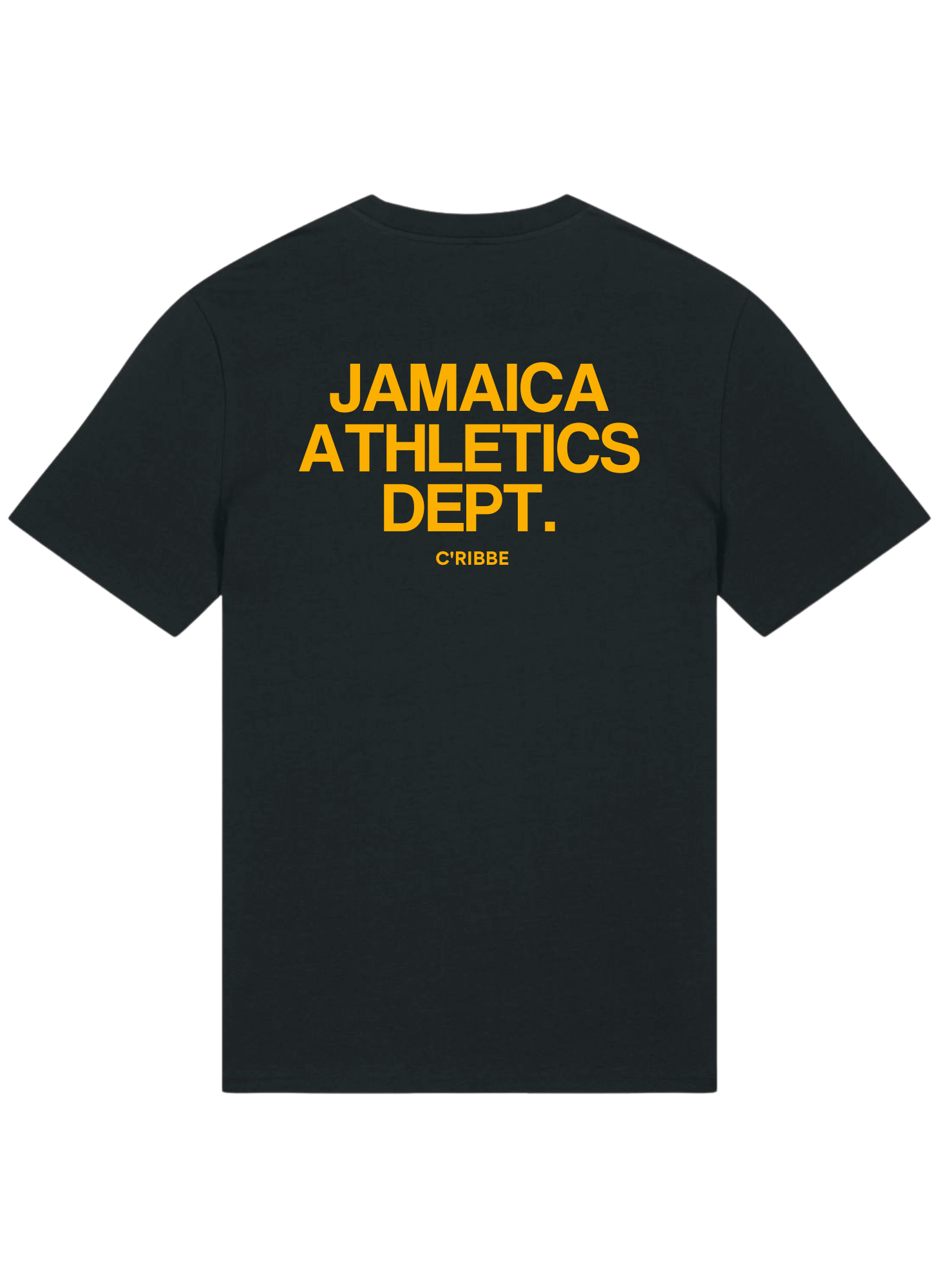 JAMAICA ATHLETICS DEPT. Unisex Crew Neck T-Shirt, Black