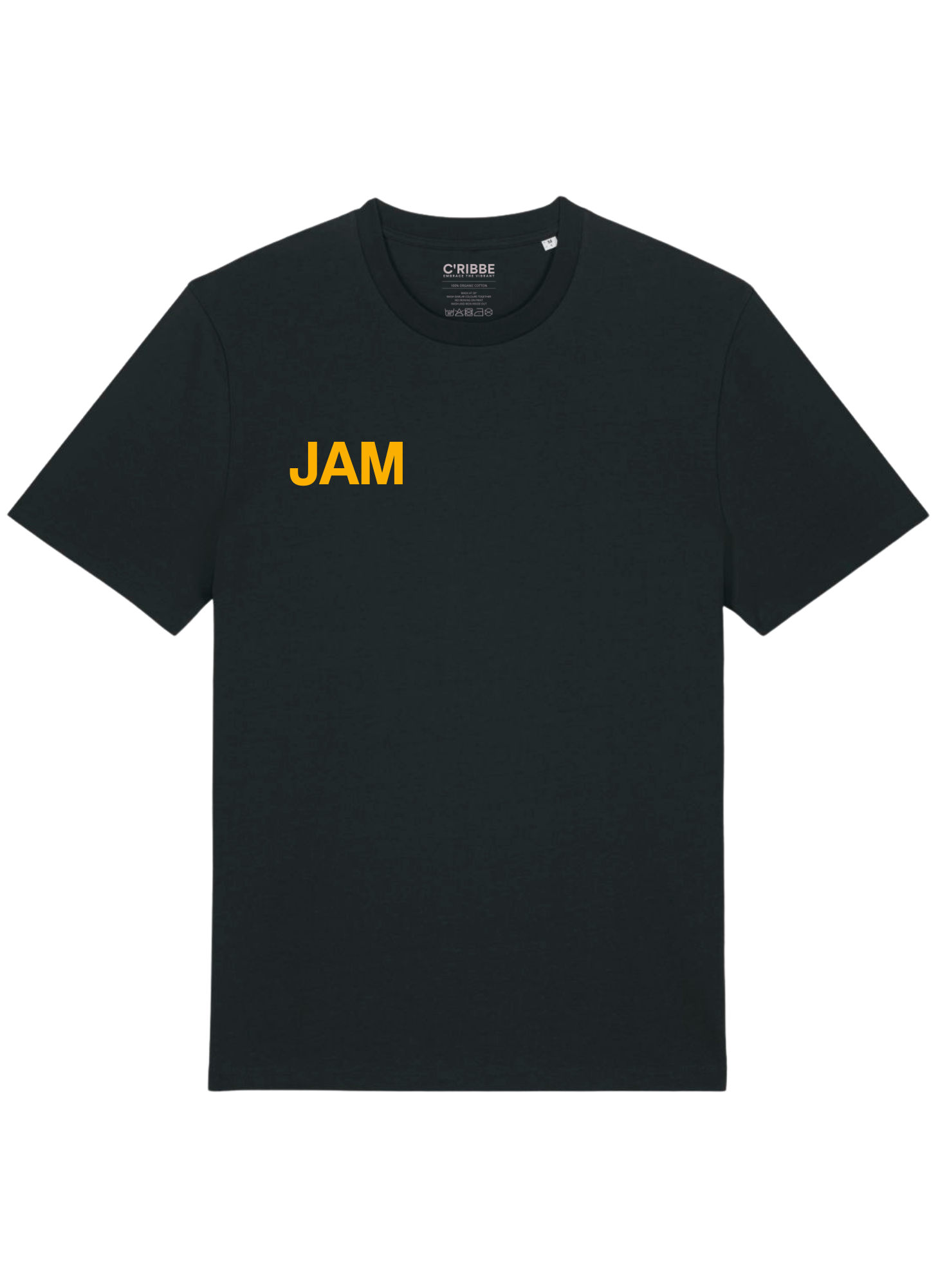 JAMAICA ATHLETICS DEPT. Unisex Crew Neck T-Shirt, Black