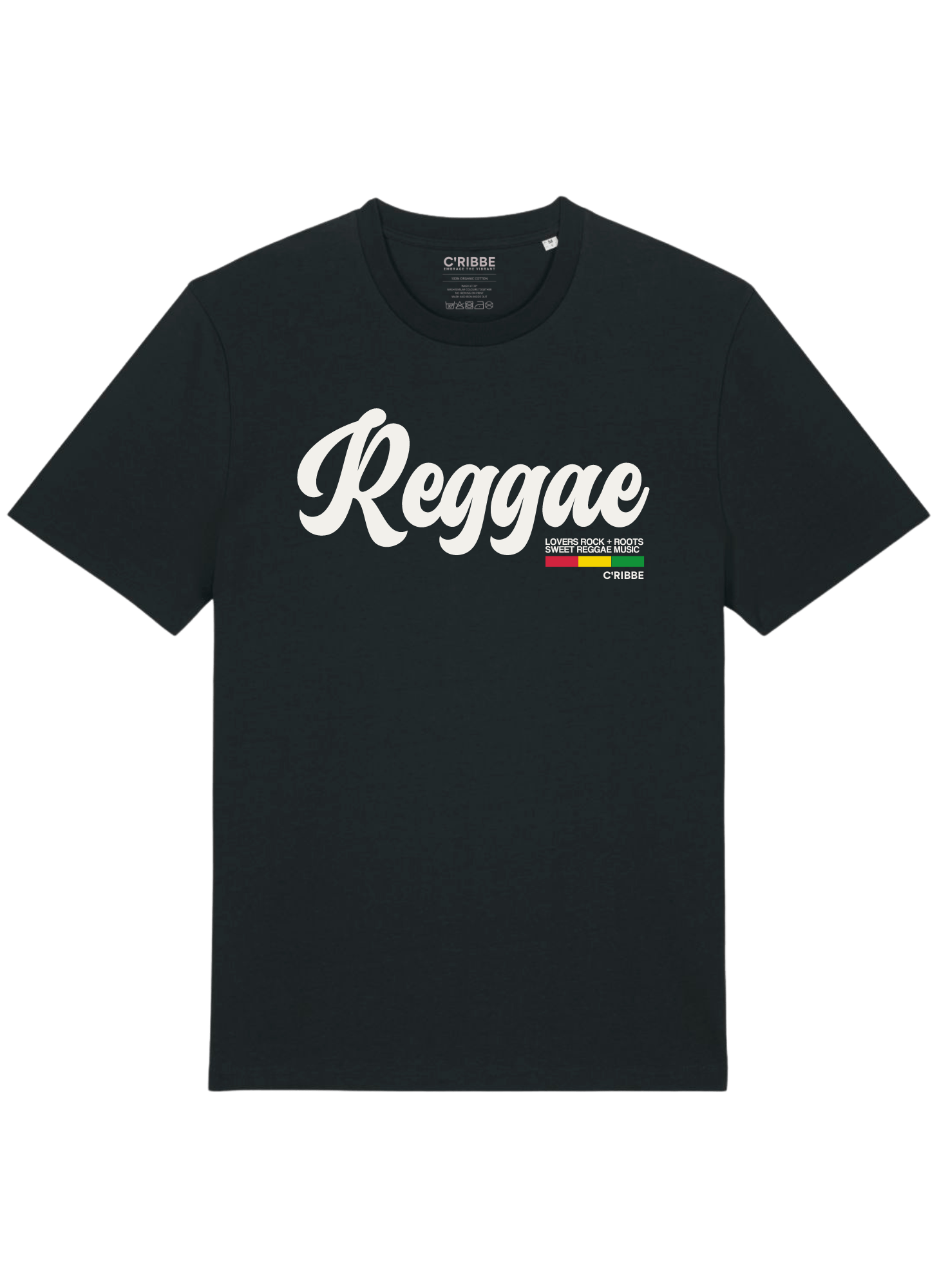 REGGAE Print Unisex Crew Neck T-Shirt, Off White