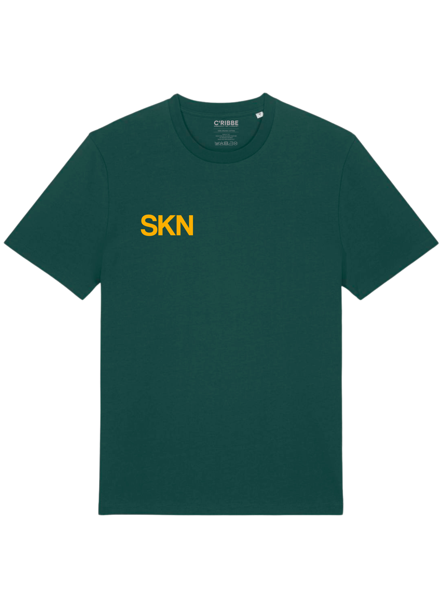 ST. KITTS & NEVIS ATHLETICS DEPT. Unisex Crew Neck T-Shirt, Glazed Green