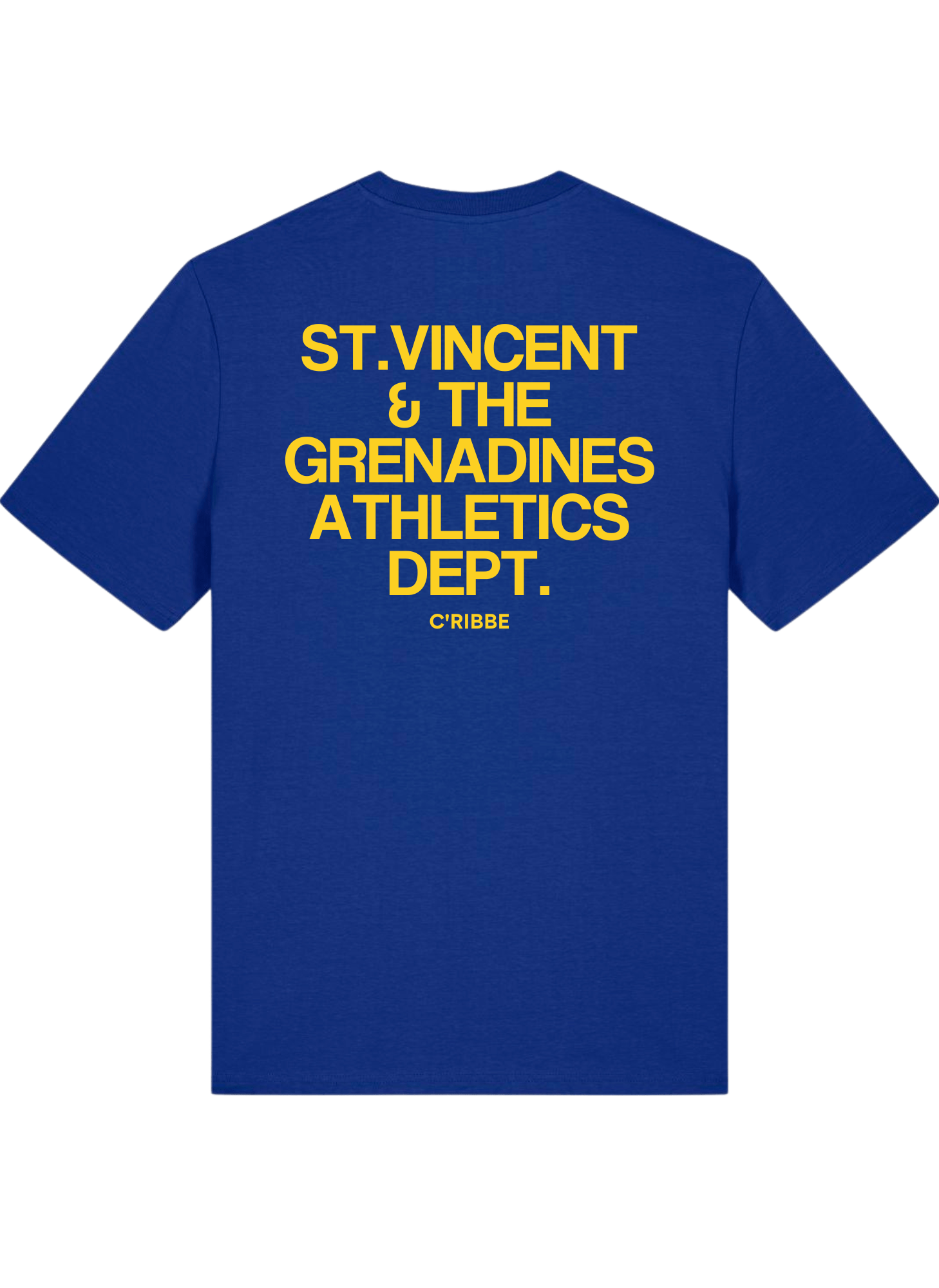 ST. VINCENT & THE GRENADINES ATHLETICS DEPT. Unisex Crew Neck T-Shirt, Worker Blue