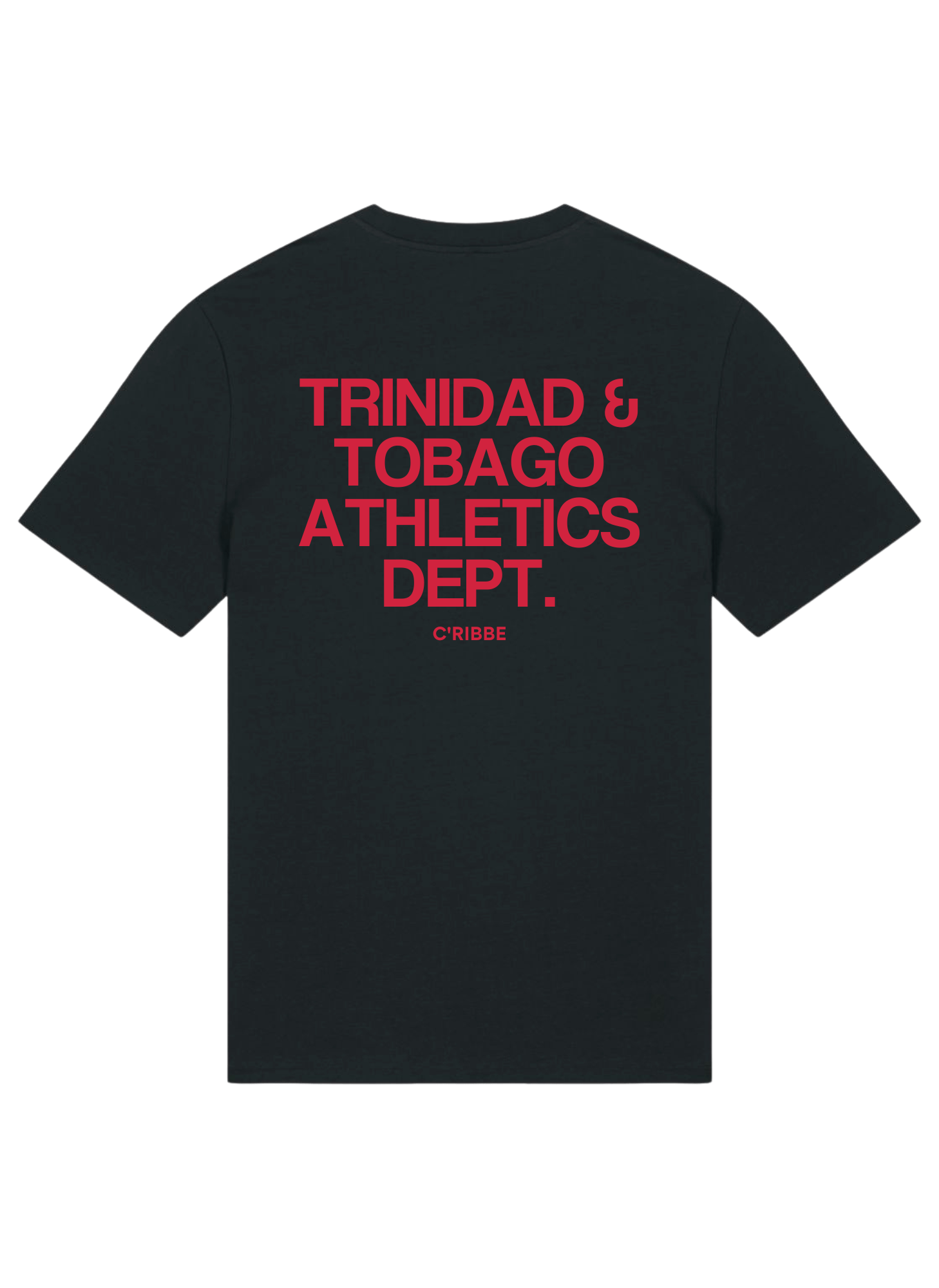 TRINIDAD & TOBAGO ATHLETICS DEPT. Unisex Crew Neck T-Shirt, Black