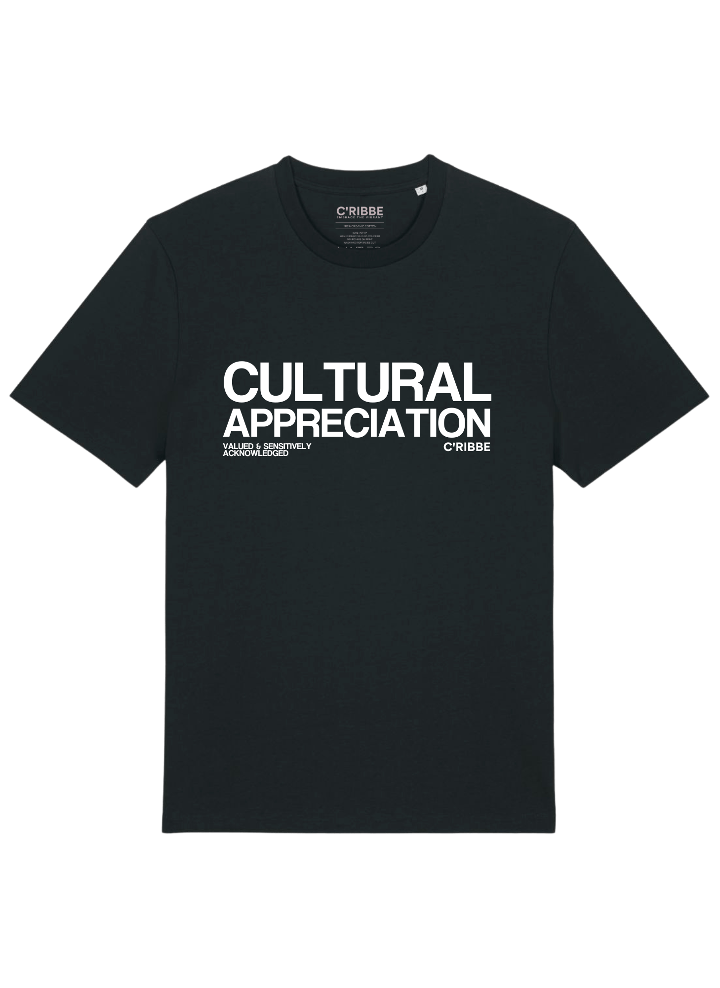 CULTURAL APPRECIATION Statement Print T-Shirt, Black