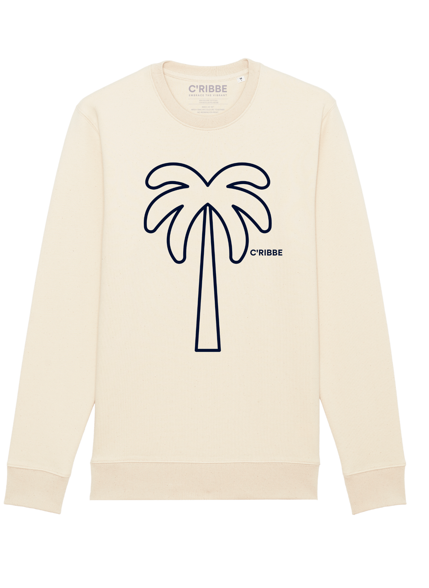 Tropical Paradise - Palm Tree Unisex Sweatshirt, French Navy